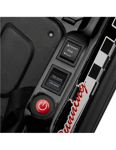 HOMCOM 6V Electric Kids Bumper Car, 6V Spin Waltz Car, with Music, Horn, Lights - Black