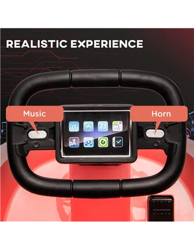 HOMCOM 6V Electric Kids Bumper Car, 6V Spin Waltz Car, with Music, Horn, Lights - Pink