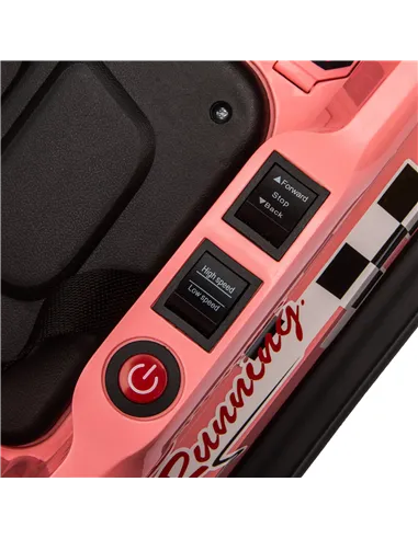 HOMCOM 6V Electric Kids Bumper Car, 6V Spin Waltz Car, with Music, Horn, Lights - Pink