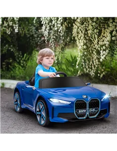 HOMCOM BMW i4 Licensed 12V Kids Electric Ride-On Car, Blue 2