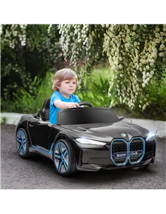 HOMCOM BMW i4 Licensed 12V Kids Electric Ride-On Car, with Remote Control, Portable Battery, Music, Horn, Headlights - Black 2