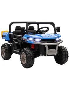 HOMCOM 12V 2 Seater Kids Electric Ride-On Car with Electric Bucket, Remote Control - Blue