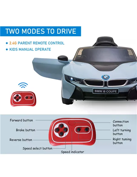 HOMCOM Kids 6V Battery PP Licensed BMW Ride On Car Blue
