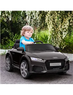 HOMCOM Kids Licensed Audi TT Ride-On Car 12V Battery w/ Remote Suspension Headlights and MP3 Player 2.5-5km/h Black 2