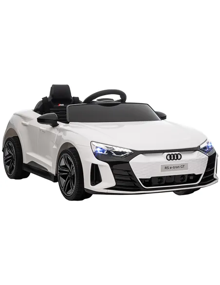 HOMCOM Audi Licensed 12V Kids Electric Ride-On, with Remote Control, Suspension System, Lights, Music, Motor - White