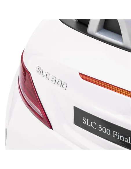HOMCOM Benz SLC 300  Licensed 12V Kids Electric Ride On, with Music, Remote Control, LED Headlights, Horn, White