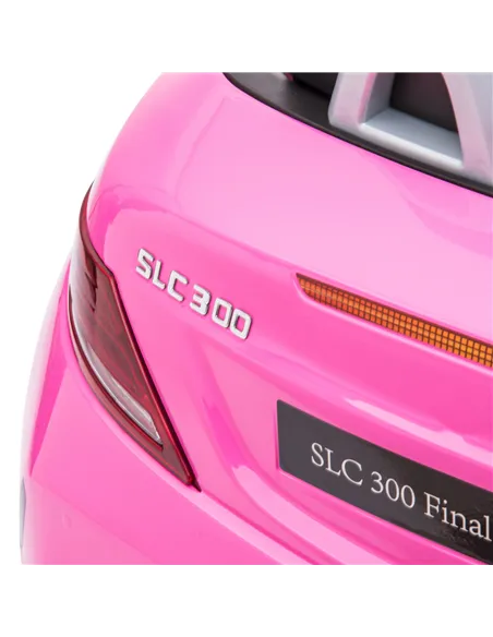 HOMCOM Benz SLC 300  Licensed 12V Kids Electric Ride On, with Music, Remote Control, LED Headlights, Horn, Pink