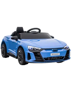HOMCOM Audi Licensed 12V Kids Electric Ride-On, with Remote Control, Suspension System, Lights, Music, Motor - Blue