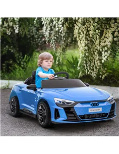 HOMCOM Audi Licensed 12V Kids Electric Ride-On, with Remote Control, Suspension System, Lights, Music, Motor - Blue 2