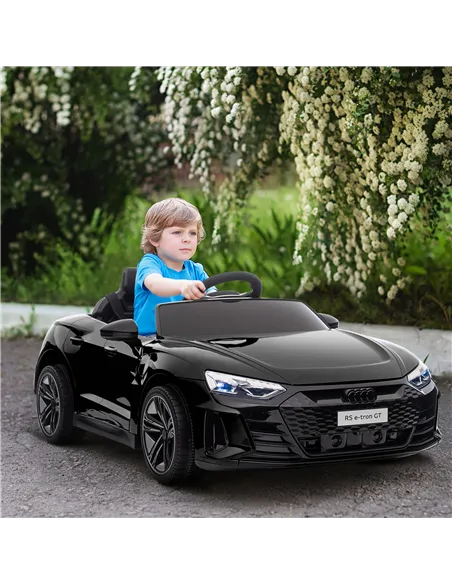 HOMCOM Audi Licensed 12V Kids Electric Ride-On, with Remote Control, Suspension System, Lights, Music, Motor - Black