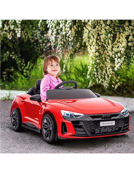 HOMCOM Audi Licensed 12V Kids Electric Ride-On, with Remote Control, Suspension System, Lights, Music, Motor - Red