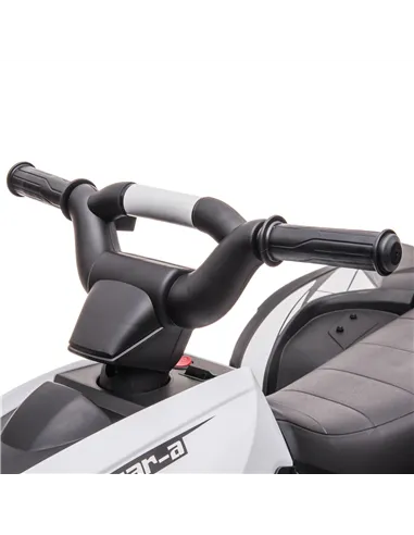 HOMCOM 12V Ride-On Quad Bike w/ Music, Horn, for Ages 3-5 Years - White