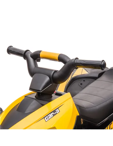 HOMCOM 12V Ride-On Quad Bike w/ Music, Horn, for Ages 3+ Years - Yellow