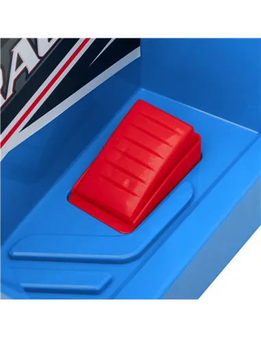 HOMCOM 6V Quad Bike with Back Trailer, Wear-Resistant Wheels, for Ages 18-36 Months, Blue