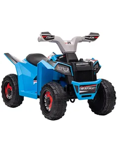 HOMCOM 6V Quad Bike with Wear-Resistant Wheels, Forward Backward Function, for Ages 18-36 Months, Blue