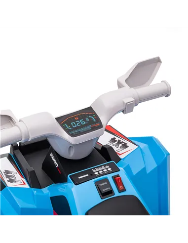 HOMCOM 6V Quad Bike with Wear-Resistant Wheels, Forward Backward Function, for Ages 18-36 Months, Blue