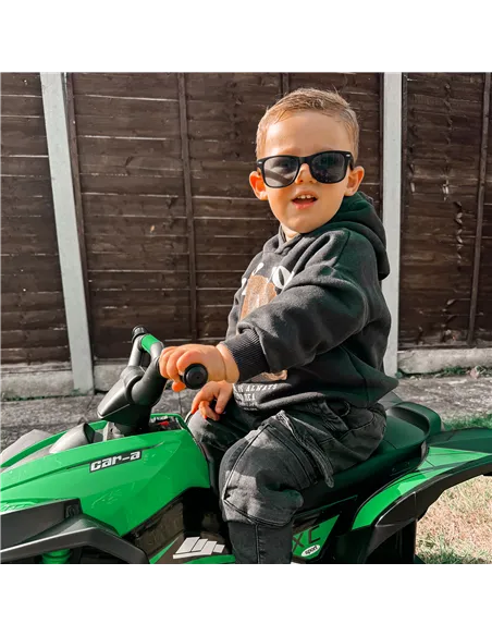 HOMCOM 12V Ride-On Quad Bike, with Music, Horn, LED Lights, for Ages 3-5 Years, Green