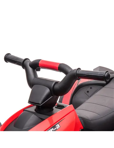 HOMCOM 12V Ride-On Quad Bike w/ Music, Horn, for Ages 3-5 Years - Red