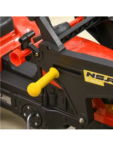 HOMCOM Kids Children Pedal Go Kart Ride On Toy Car Excavator Tractor w/ Moving Bucket Steering Wheel Removable Digger For 3 - 6 