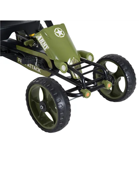 HOMCOM Kids Children Pedal Go Kart Ride On Racer Braking System Adjustable Seat Green