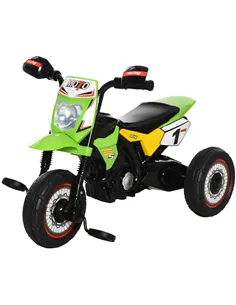 HOMCOM Toddler Pedal Motorcycle Kids Ride On Tricycle Early Learning w/ Music Lights Handlebar Stickers Exercise Boys Girls Gift