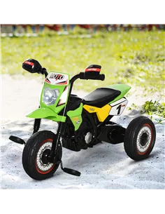 HOMCOM Toddler Pedal Motorcycle Kids Ride On Tricycle Early Learning w/ Music Lights Handlebar Stickers Exercise Boys Girls Gift 2
