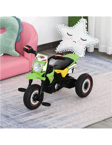 HOMCOM Toddler Pedal Motorcycle Kids Ride On Tricycle Early Learning w/ Music Lights Handlebar Stickers Exercise Boys Girls Gift