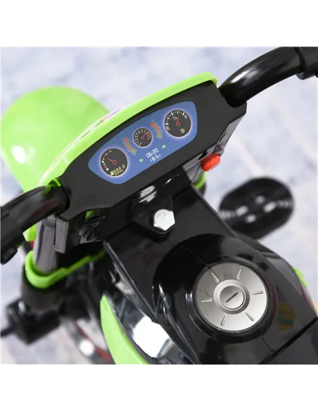 HOMCOM Toddler Pedal Motorcycle Kids Ride On Tricycle Early Learning w/ Music Lights Handlebar Stickers Exercise Boys Girls Gift
