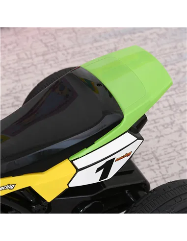 HOMCOM Toddler Pedal Motorcycle Kids Ride On Tricycle Early Learning w/ Music Lights Handlebar Stickers Exercise Boys Girls Gift