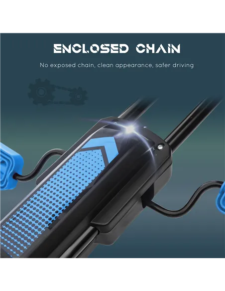 HOMCOM Kids Pedal Go Kart, with Adjustable Seat, Inflatable Tyres - Blue