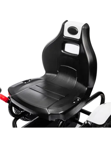 HOMCOM Children Pedal Go Kart, Kids Ride On Racer with Adjustable Seat, Inflatable Rubber Tyres, Handbrake, for Ages 5-12 Years 