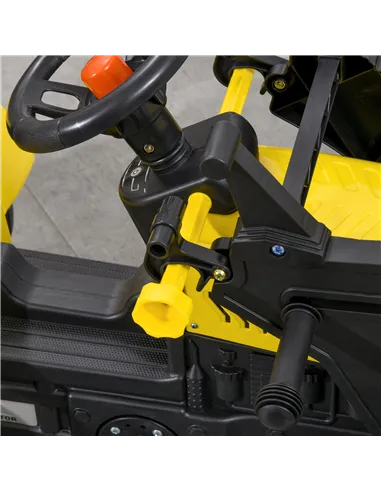 HOMCOM Pedal Go Kart Ride On Excavator W/ Front Loader Digger Four Wheels Child Toy, for 3 Years Old