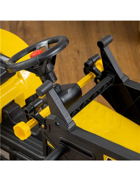 HOMCOM Kids Pedal Go Kart Excavator-Yellow