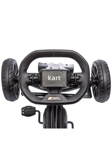 HOMCOM Kids Pedal Go Kart, with Adjustable Seat, EVA Wheels, Seat, Handbrake - Black