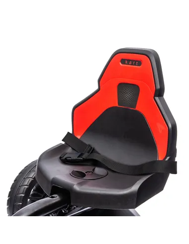 HOMCOM Kids Pedal Go Kart, with Adjustable Seat, EVA Wheels, Seat, Handbrake - Red