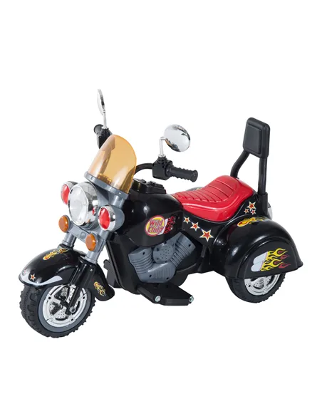 HOMCOM Kids Ride On Toy Car Motorbike Electric Scooter 6V Battery Operated Toy Trike-Black