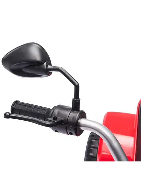 HOMCOM 6V Kids Electric Motorbike 3 Wheels Ride On Toy with Horn Headlights Realistic Sounds for Girl Boy 18 - 36 Months Red