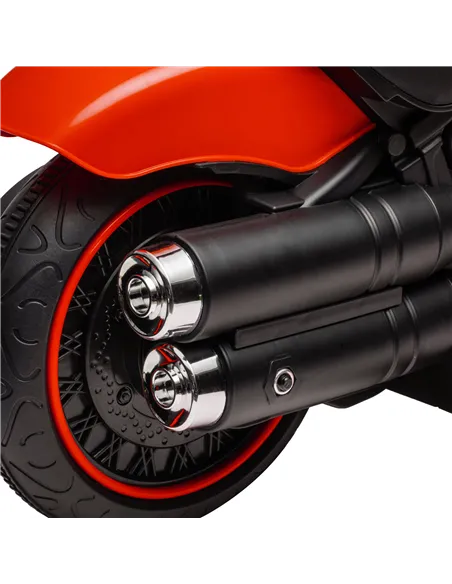 HOMCOM 6v Electric Motorbike with Training Wheels, One-Button Start - Red