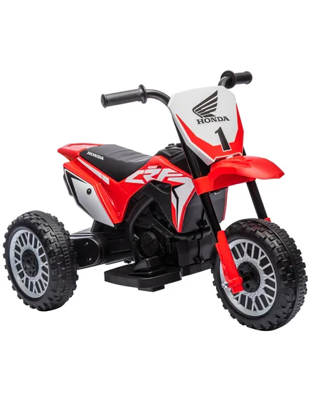 HOMCOM 6V Kids Motorbike, Three-Wheel Kids Electric Bike with Horn, Startup Sound for Ages 18-36 Months - Red