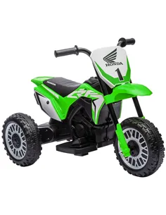 HOMCOM 6V Kids Motorbike, Three-Wheel Kids Electric Bike with Horn, Startup Sound for Ages 18-36 Months - Green