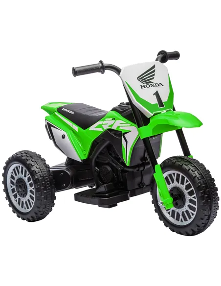 HOMCOM 6V Kids Motorbike, Three-Wheel Kids Electric Bike with Horn, Startup Sound for Ages 18-36 Months - Green