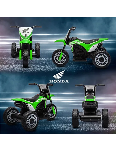 HOMCOM 6V Kids Motorbike, Three-Wheel Kids Electric Bike with Horn, Startup Sound for Ages 18-36 Months - Green