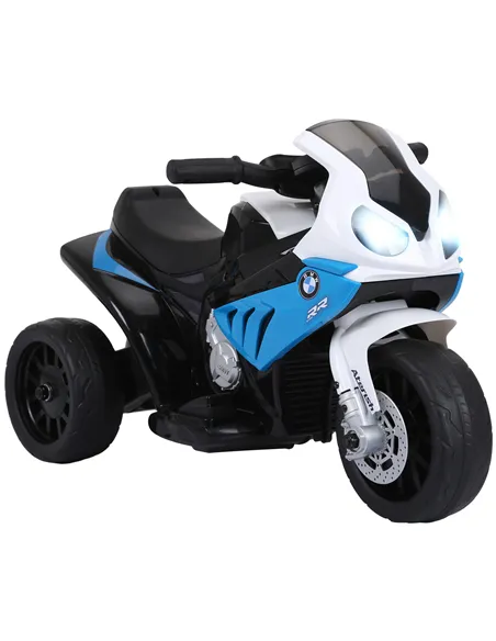 HOMCOM Electric Motorbike for Kids Ride on BMW Motorbike W/Headlights and Music, 6V, Blue