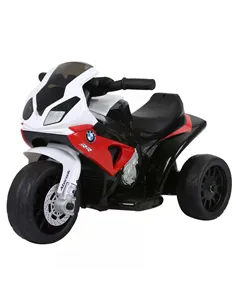 HOMCOM Electric Motorbike for Kids Ride on BMW Motorbike W/Headlights and Music, 6 V-Red