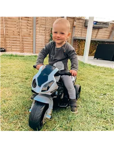 HOMCOM Electric Kids Ride on BMW Motorbike W/Headlights and Music, 6 V-Black 2