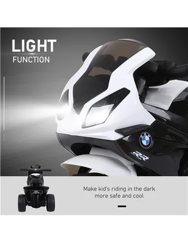 HOMCOM Electric Kids Ride on BMW Motorbike W/Headlights and Music, 6 V-Black