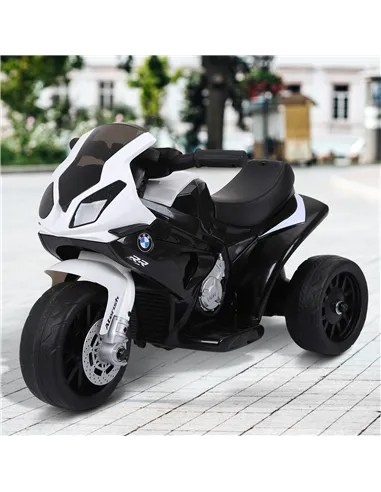 HOMCOM Electric Kids Ride on BMW Motorbike W/Headlights and Music, 6 V-Black