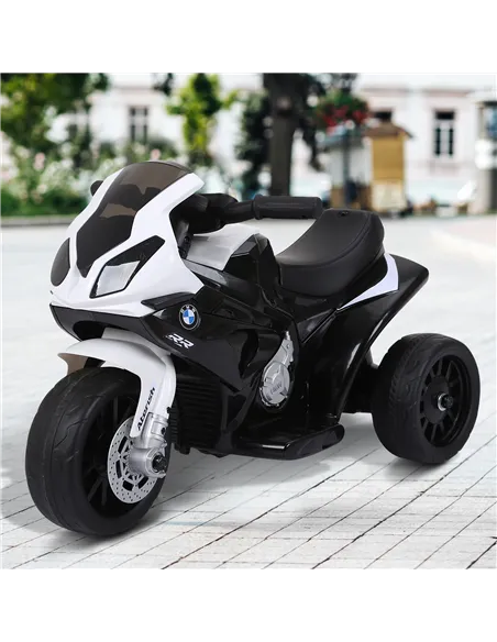 HOMCOM Electric Kids Ride on BMW Motorbike W/Headlights and Music, 6 V-Black