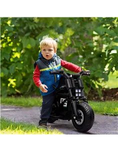 HOMCOM Kids Electric Motorbike with Siren, Horn, Headlights, Music, Training Wheels, for Ages 3-5 Years - Black 2
