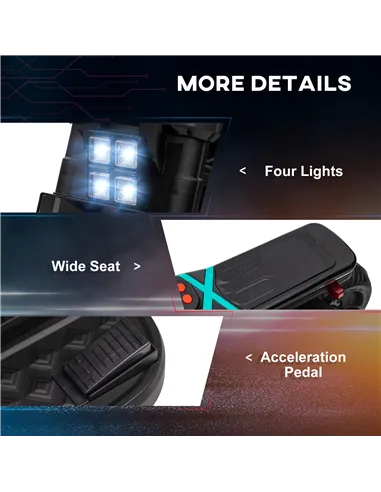 HOMCOM Kids Electric Motorbike with Siren, Horn, Headlights, Music, Training Wheels, for Ages 3-5 Years - Black